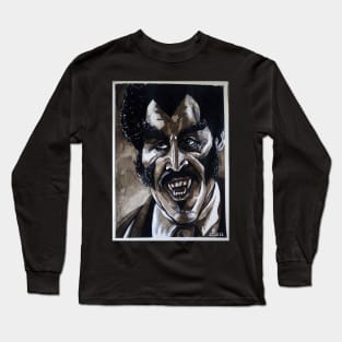 Blacula "Barbarity" portrait (original) Long Sleeve T-Shirt